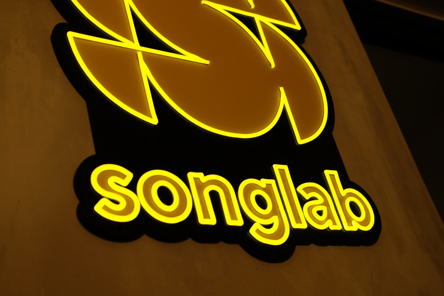 Songlab neonlogo detail